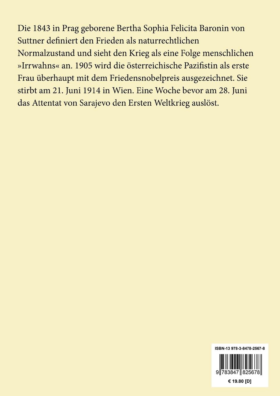 Rückseitencover Die Waffen nieder! (Großdruck)