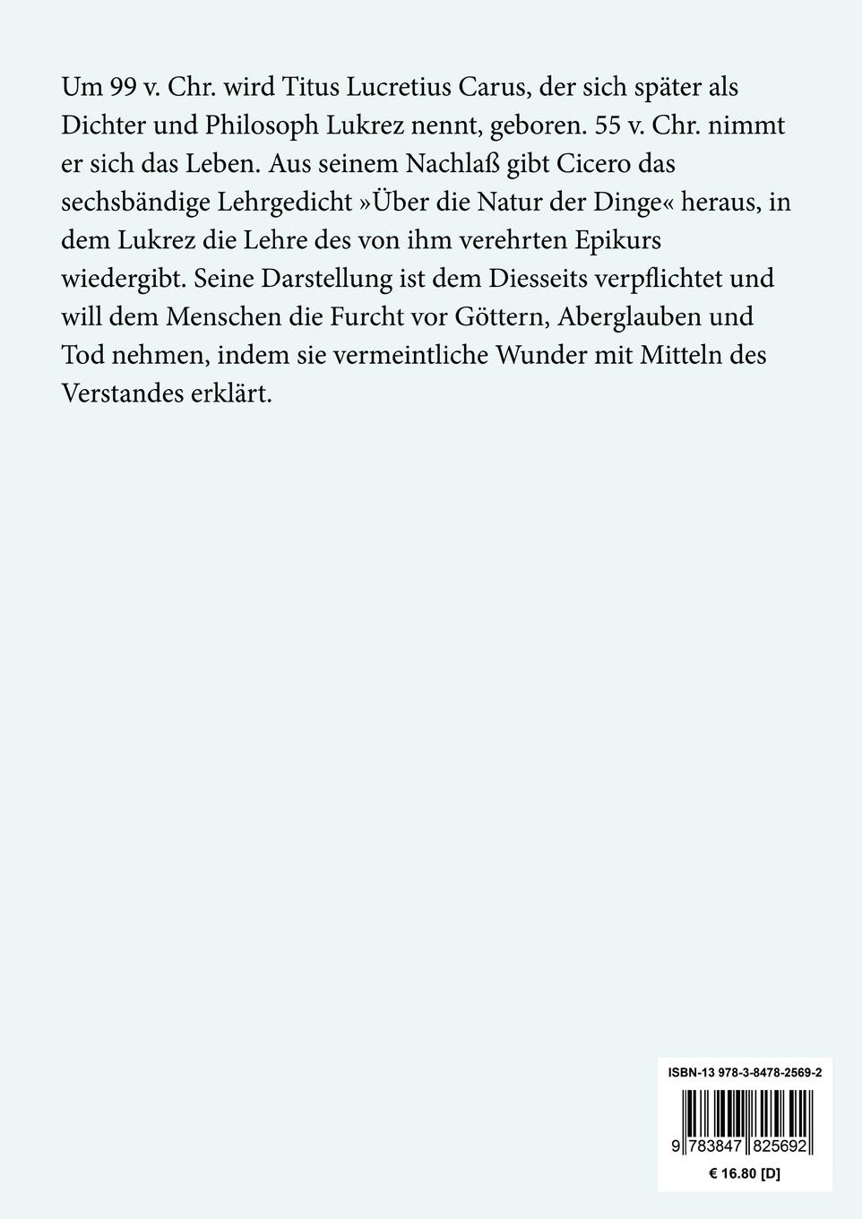 Rückseitencover Über die Natur der Dinge (Großdruck)