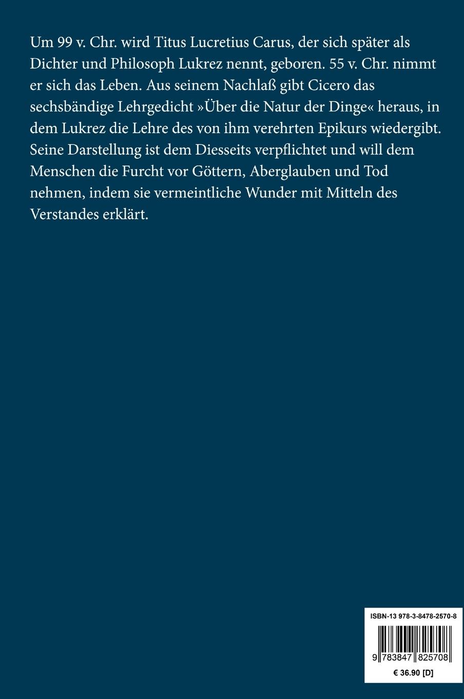Rückseitencover Über die Natur der Dinge (Großdruck)