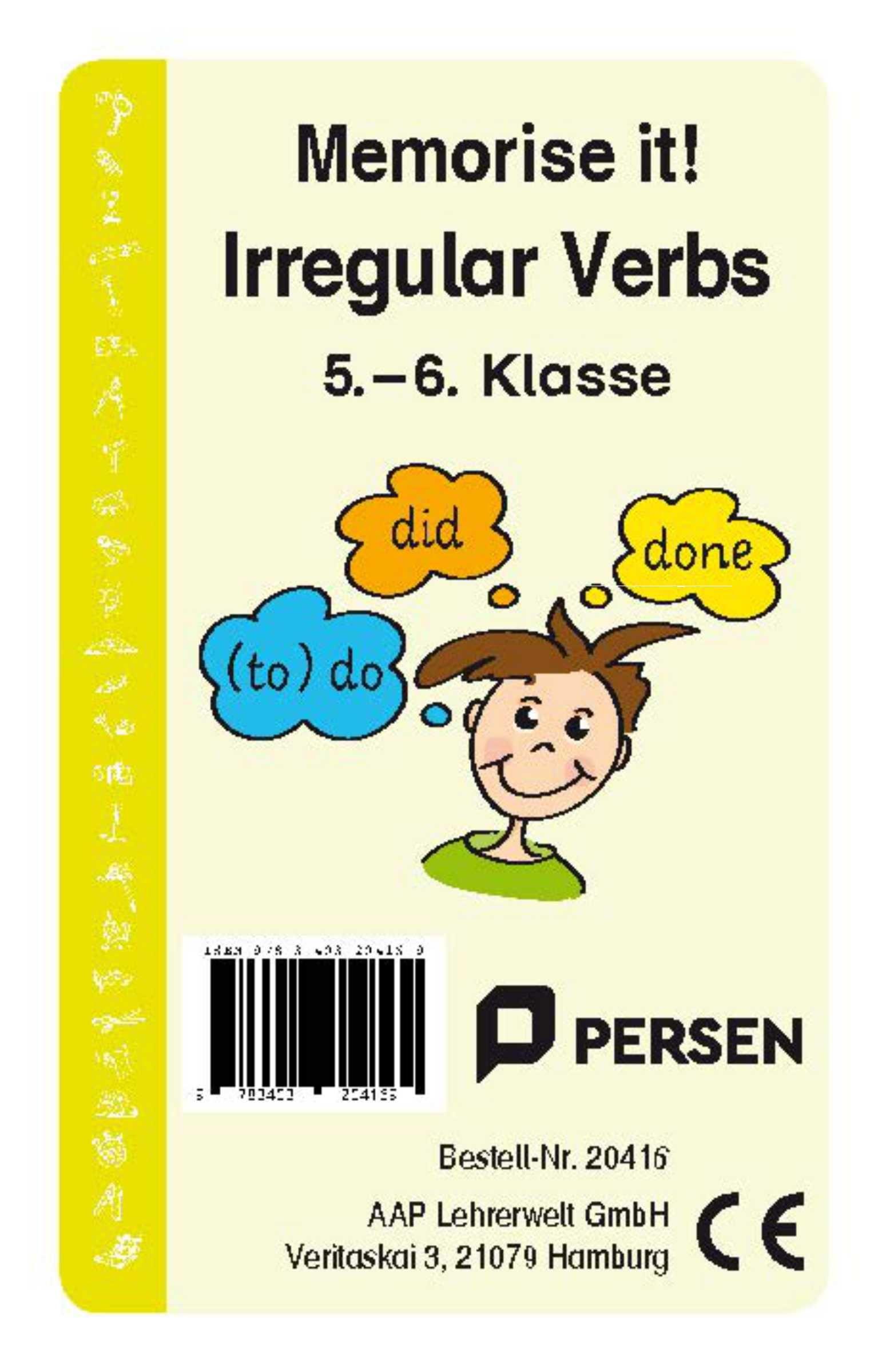 Vorderes Coverbild Memorise it! Irregular Verbs