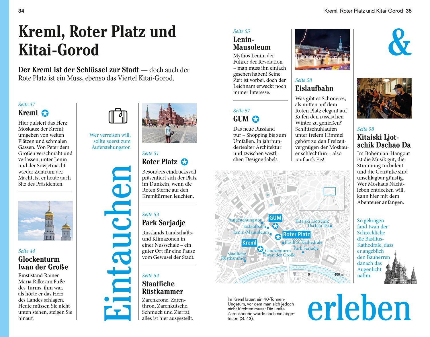 Beispielinhalt (Bild) DuMont Reise-Taschenbuch Moskau