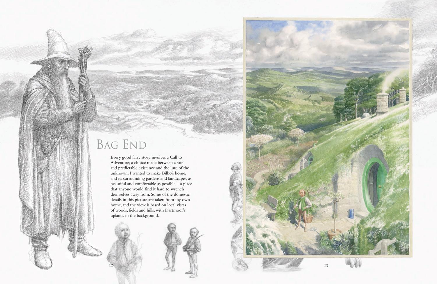 Beispielinhalt (Bild) The Hobbit Sketchbook