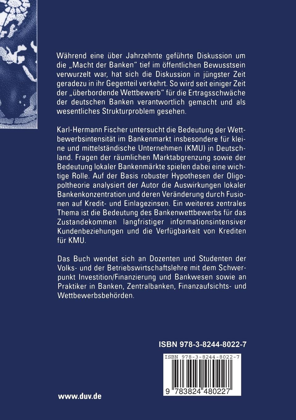 Rückseitencover Banken und unvollkommener Wettbewerb