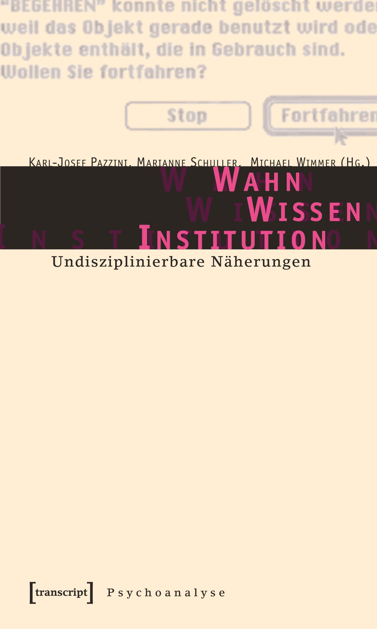 Vorderes Coverbild Wahn - Wissen - Institution