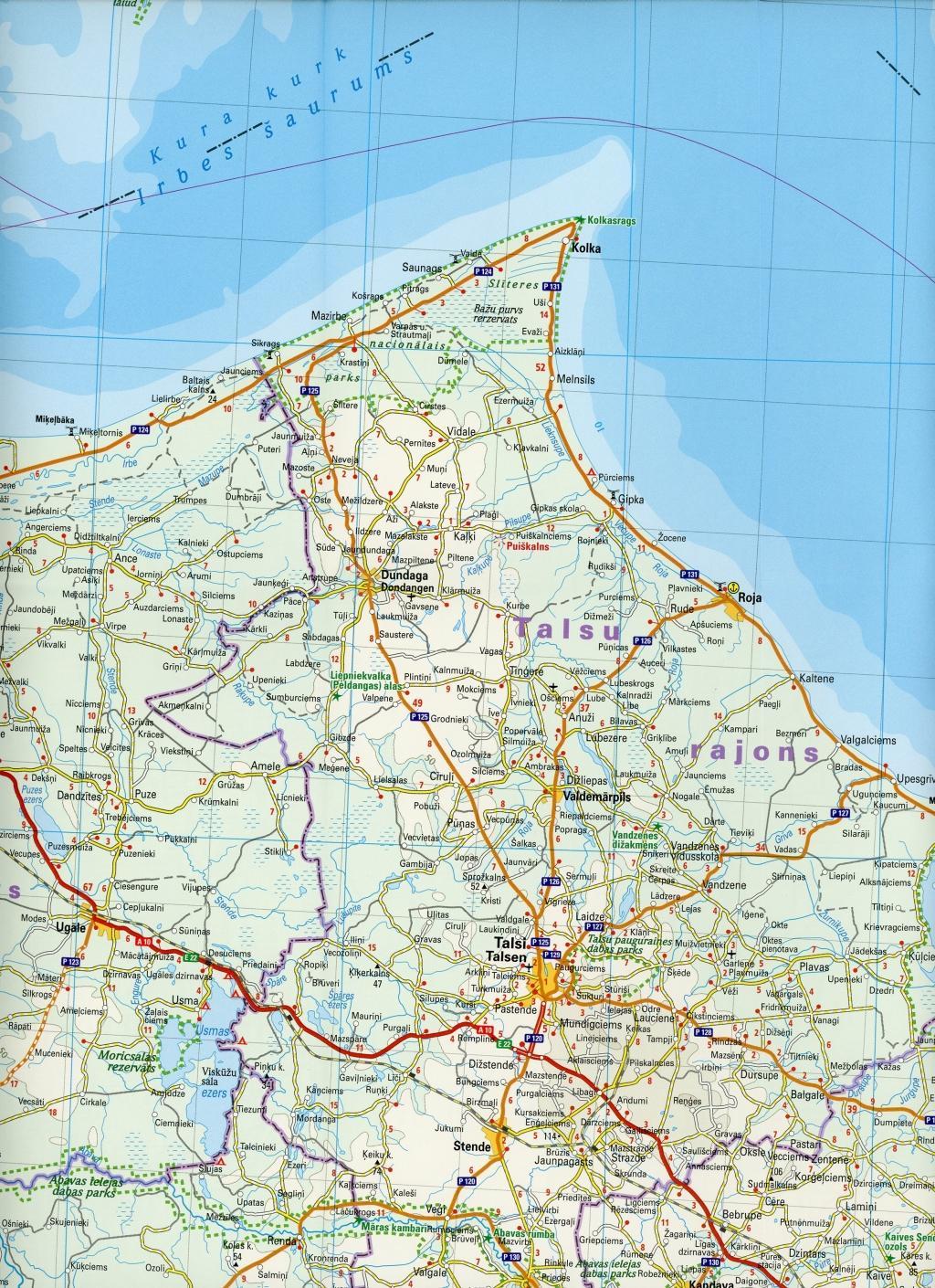 Beispielinhalt (Bild) Reise Know-How Landkarte Lettland / Latvia 1:325.000