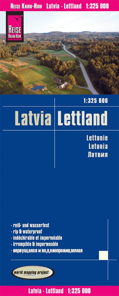 Vorderes Coverbild Reise Know-How Landkarte Lettland / Latvia 1:325.000