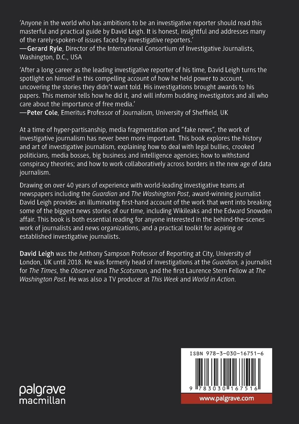 Rückseitencover Investigative Journalism