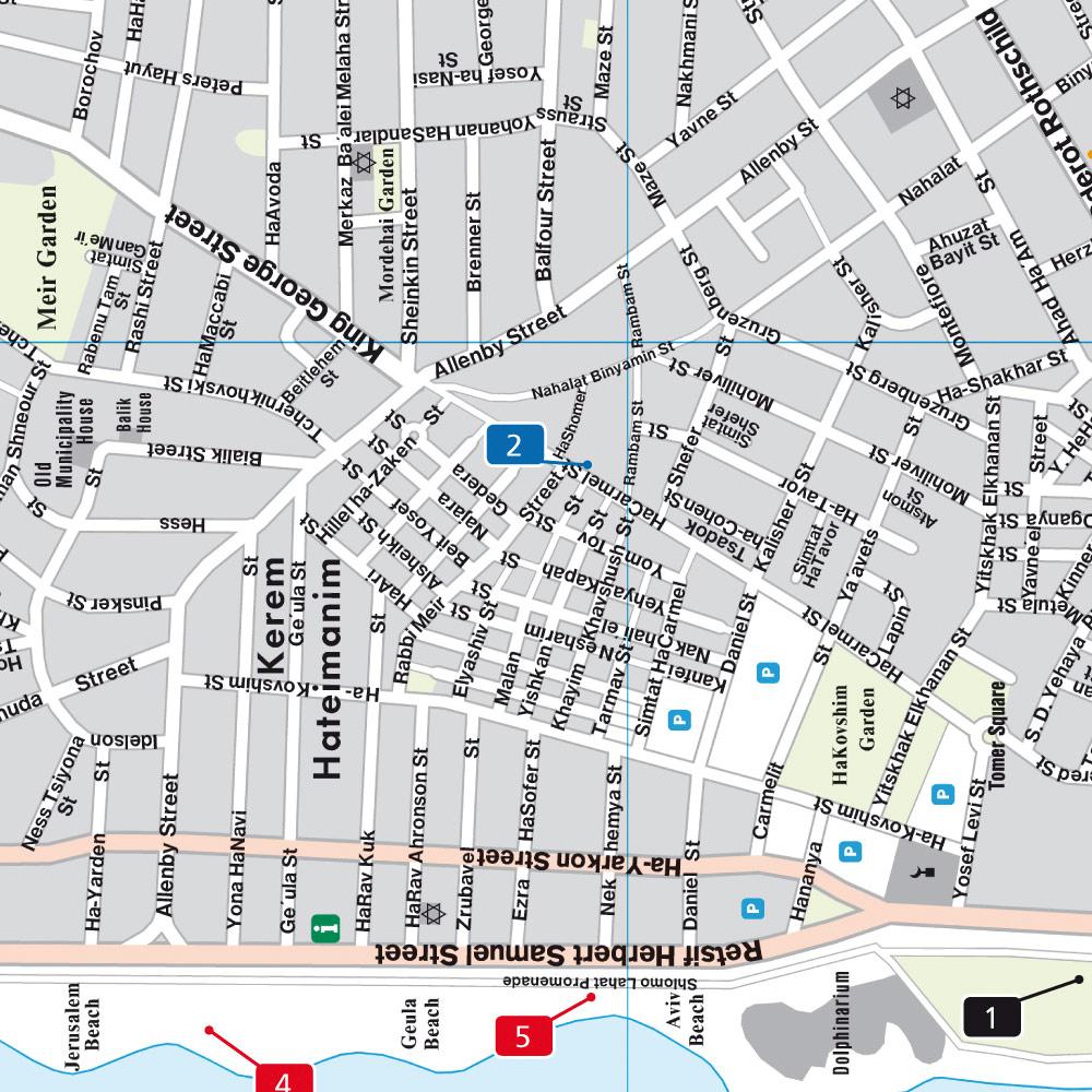 Beispielinhalt (Bild) Tel Aviv - Yafo 1 : 9.400. City Pocket + The Big Five