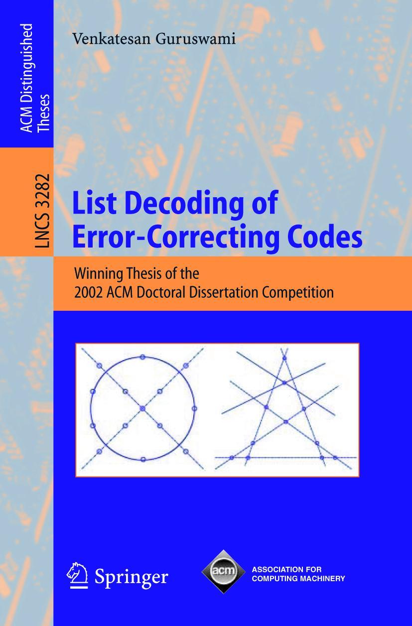 Vorderes Coverbild List Decoding of Error-Correcting Codes