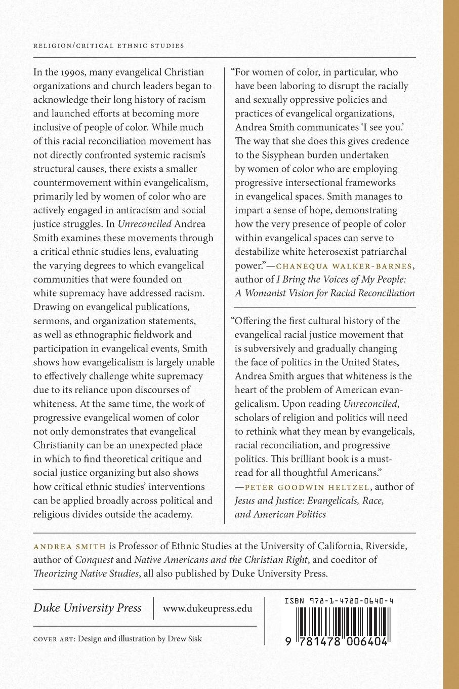 Rückseitencover Unreconciled