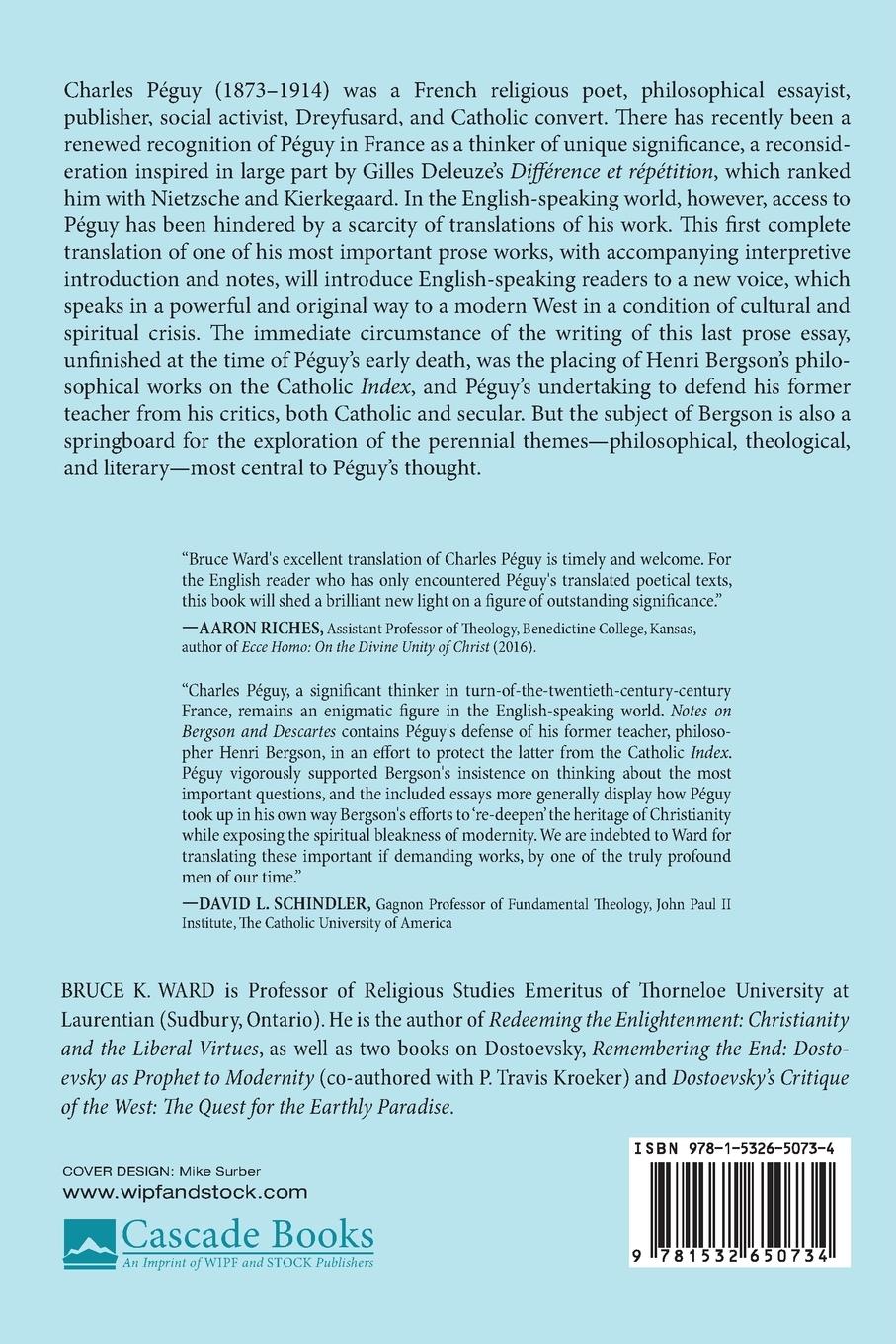 Rückseitencover Notes on Bergson and Descartes