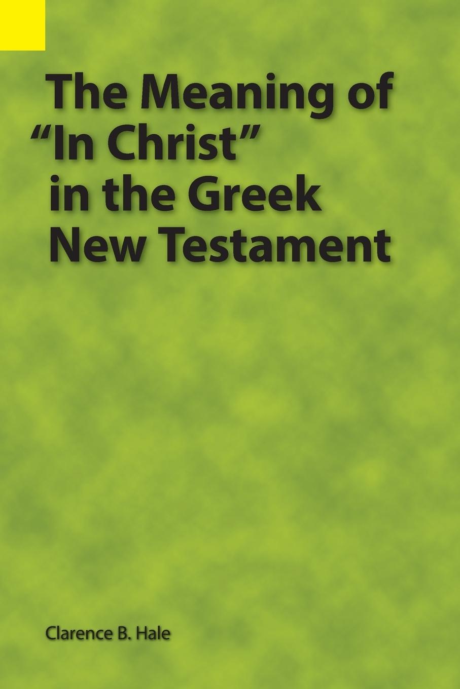 Vorderes Coverbild The Meaning of "In Christ" in the Greek New Testament