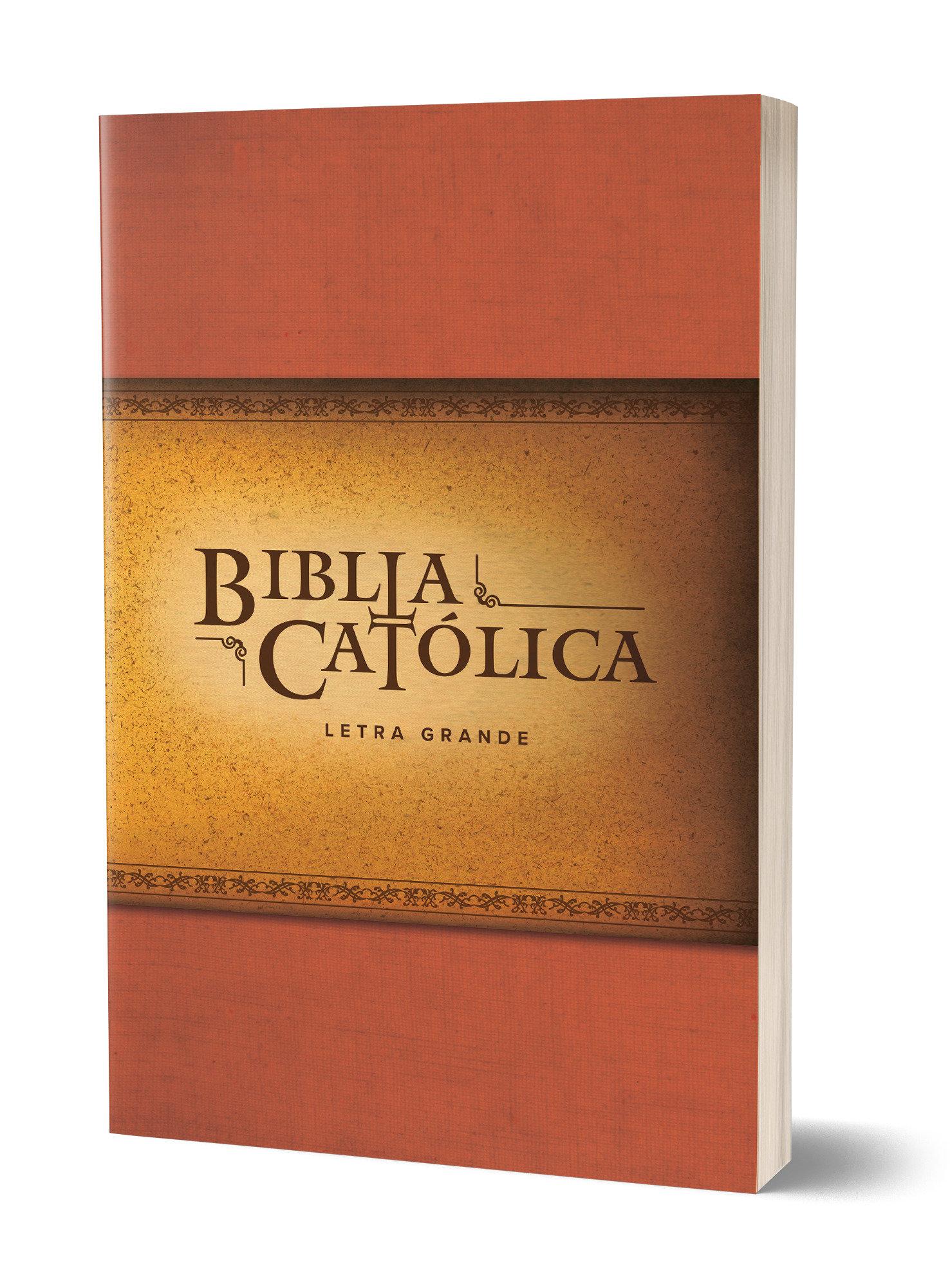 Vorderes Coverbild La Biblia Católica: Tapa Blanda, Tamaño Grande, Letra Grande. Rústica, Roja / Catholic Bible