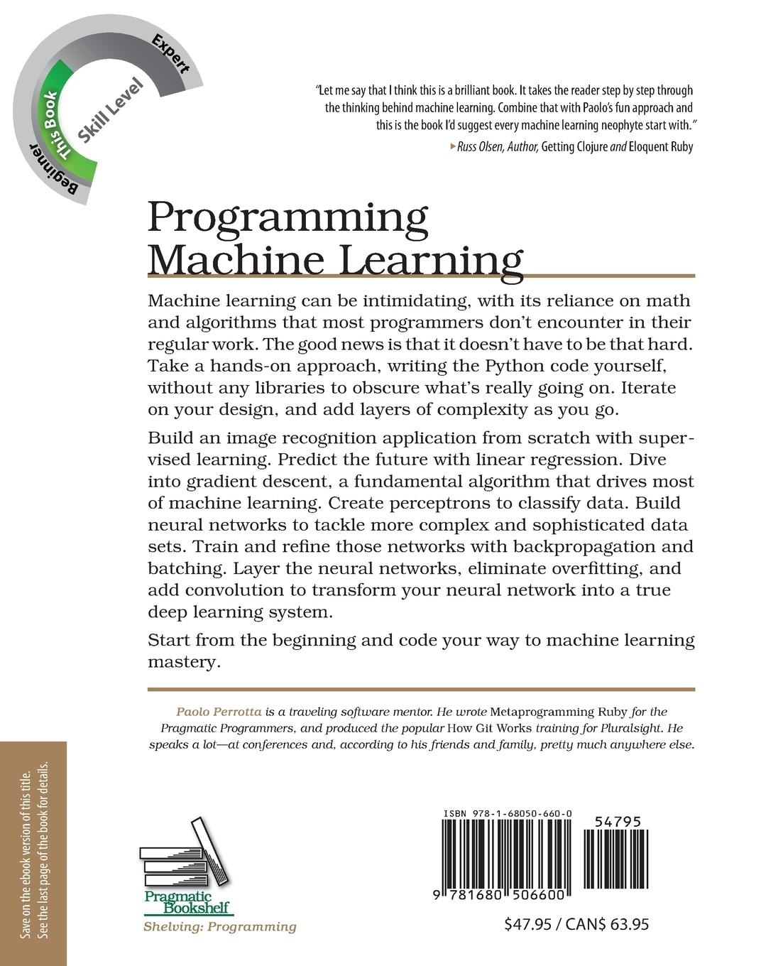 Rückseitencover Programming Machine Learning