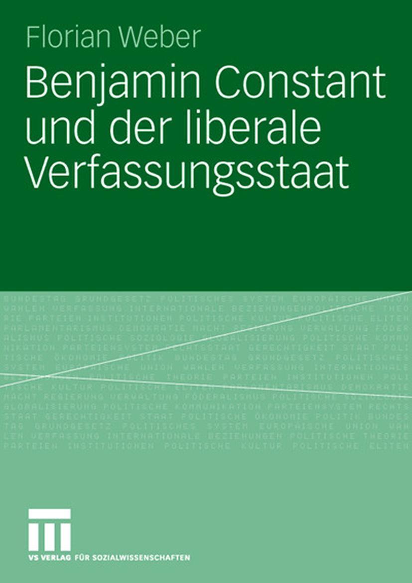 Vorderes Coverbild Benjamin Constant und der liberale Verfassungsstaat