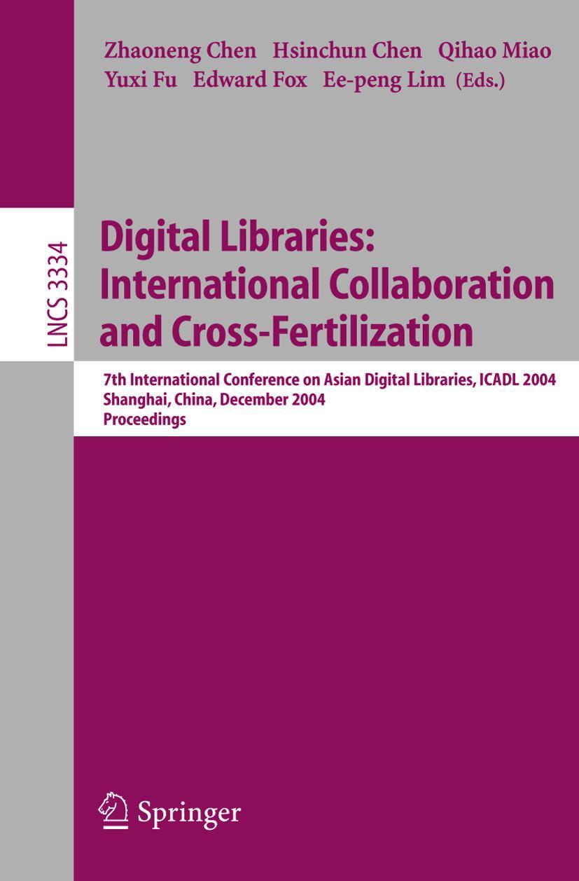 Vorderes Coverbild Digital Libraries: International Collaboration and Cross-Fertilization