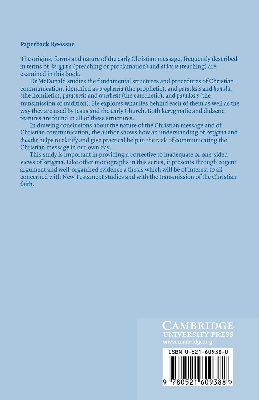 Rückseitencover Kerygma and Didache