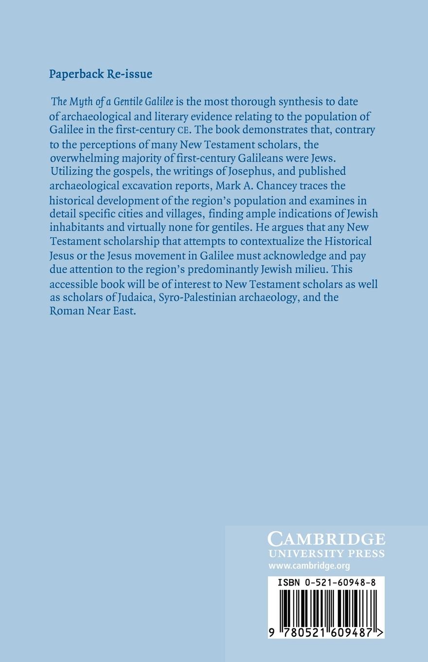Rückseitencover The Myth of a Gentile Galilee