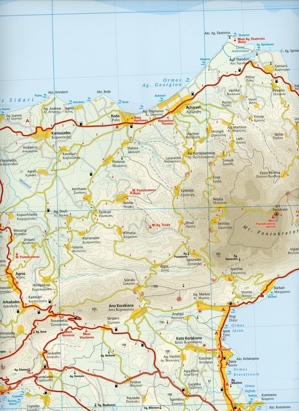 Beispielinhalt (Bild) Reise Know-How Landkarte Korfu / Corfu 1:65.000