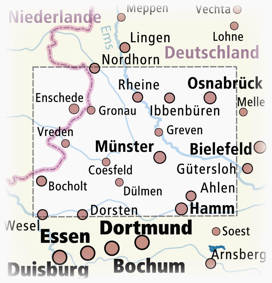 Beispielinhalt (Bild) Münsterland 1:150 000