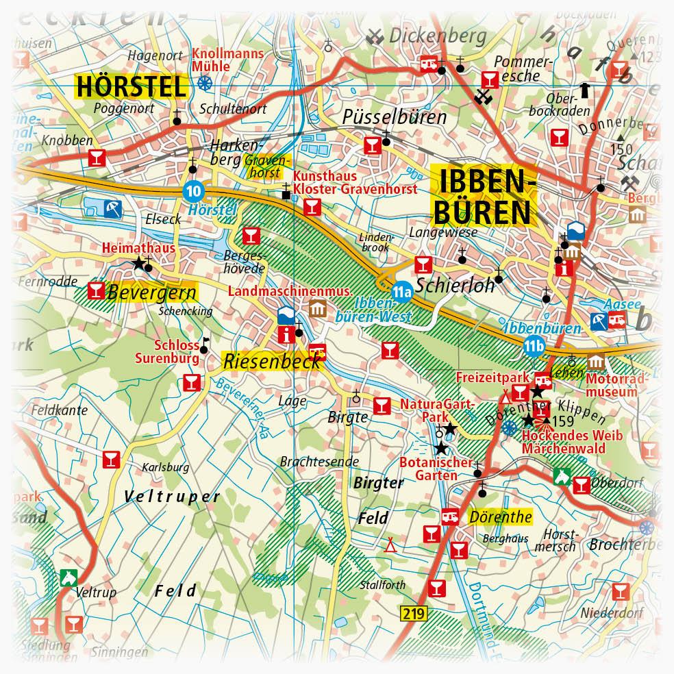 Beispielinhalt (Bild) Münsterland 1:150 000