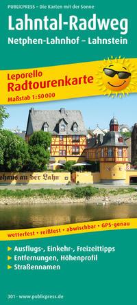 Vorderes Coverbild Radtourenkarte Lahntal-Radweg, Netphen-Lahnhof - Lahnstein 1 : 50 000