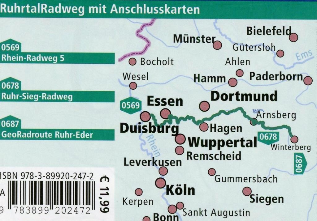 Beispielinhalt (Bild) Ruhrtal-Radweg 1 : 50 000
