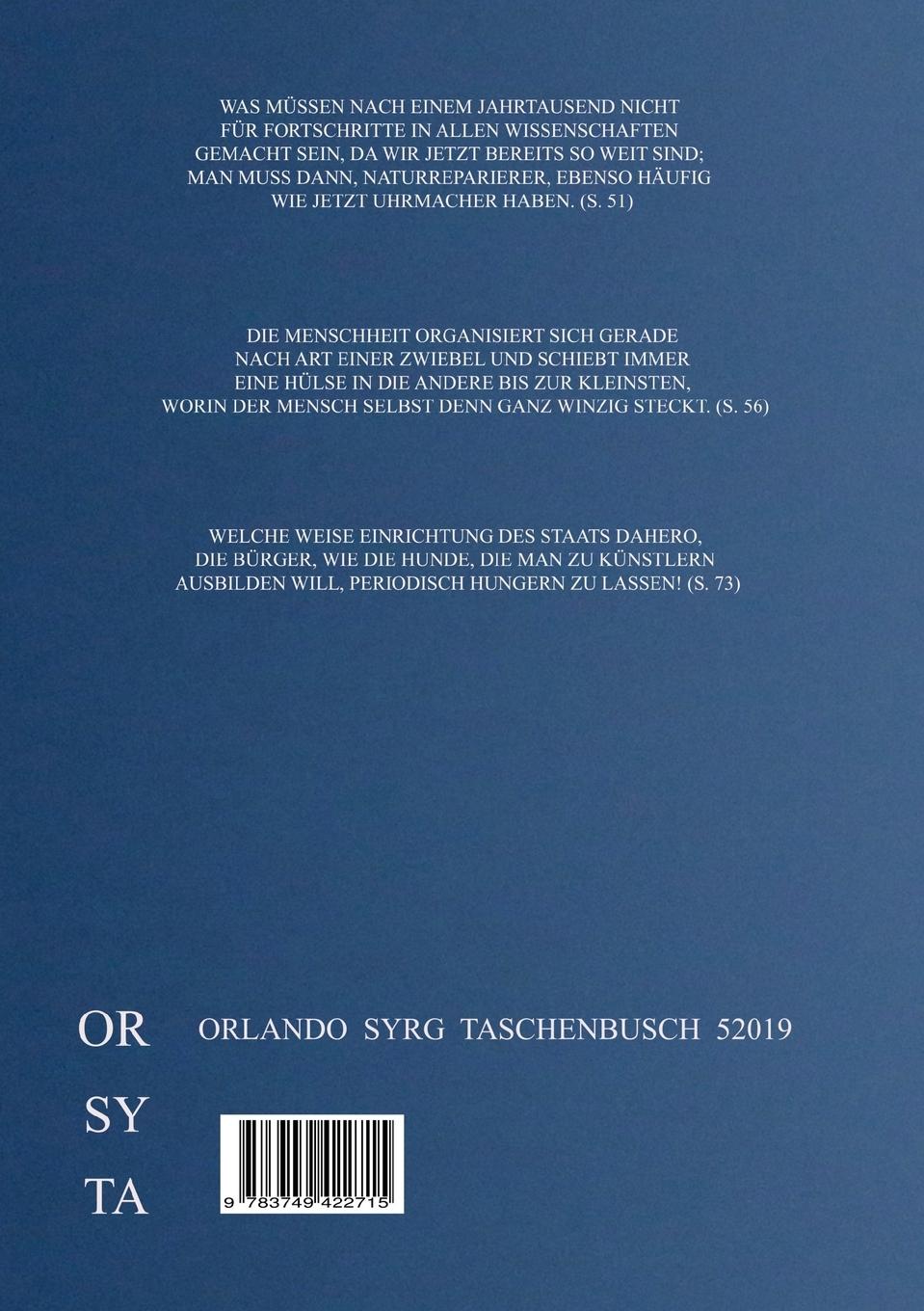 Rückseitencover August Klingemanns Nachtwachen von Bonaventura