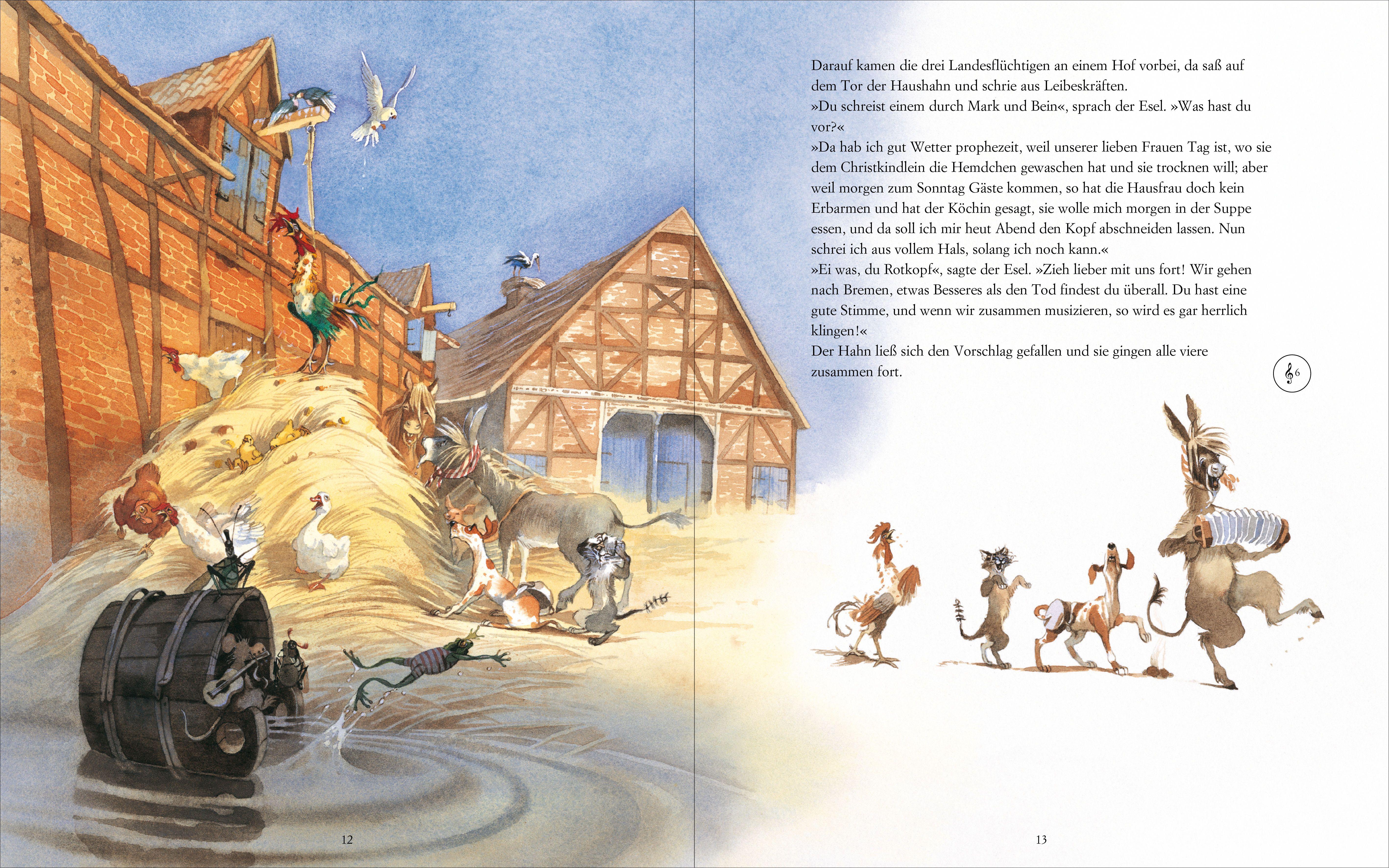 Beispielinhalt (Bild) Die Bremer Stadtmusikanten