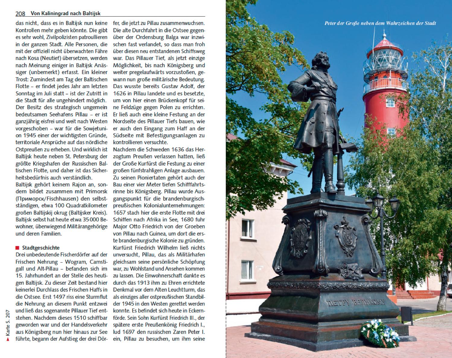 Beispielinhalt (Bild) TRESCHER Reiseführer Kaliningrad Königsberg