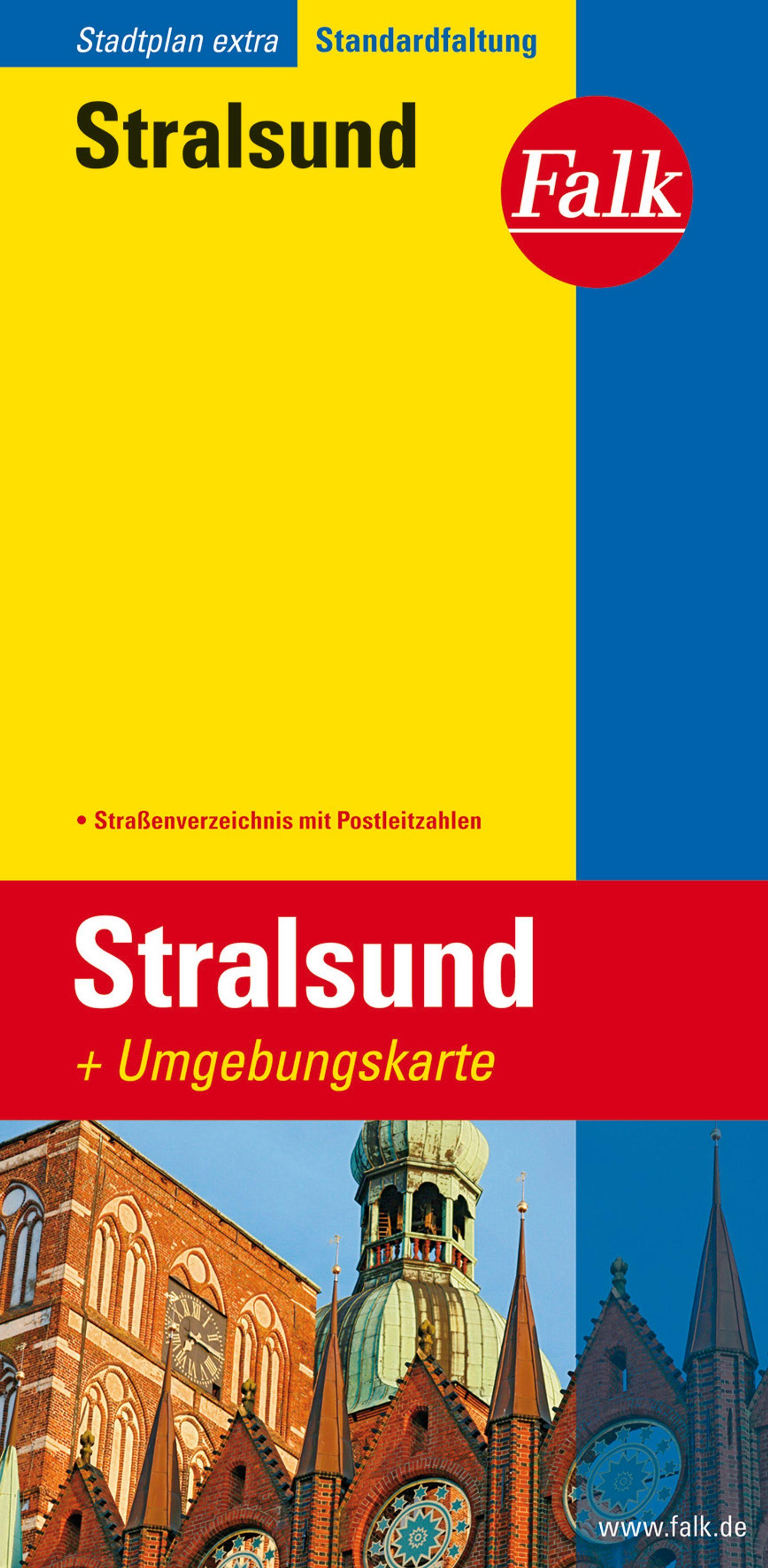 Vorderes Coverbild Falk Stadtplan Extra Standardfaltung Stralsund 1:17 500