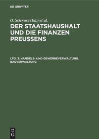 Vorderes Coverbild Handels- und Gewerbeverwaltung. Bauverwaltung