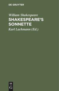 Vorderes Coverbild Shakespeare's Sonnette