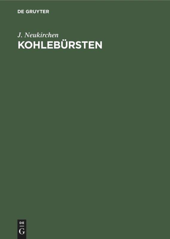 Vorderes Coverbild Kohlebürsten