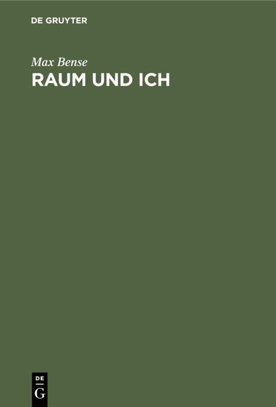 Vorderes Coverbild Raum und Ich
