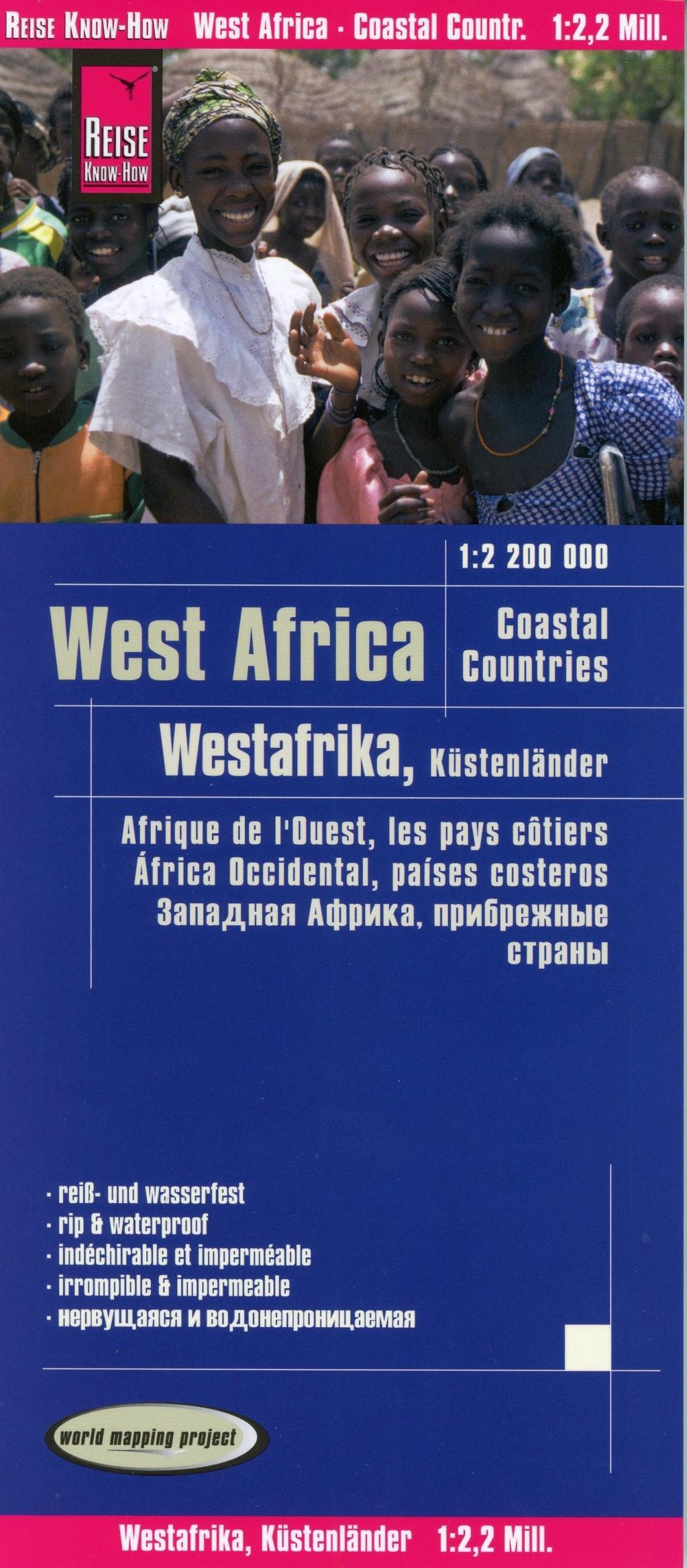 Vorderes Coverbild Reise Know-How Landkarte Westafrika, Küstenländer (1:2.200.000) : von Senegal bis Nigeria