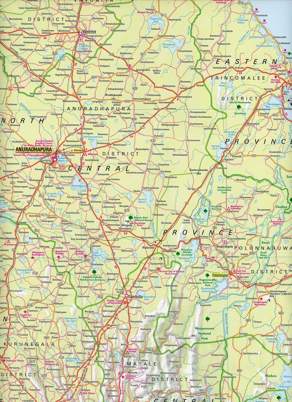 Beispielinhalt (Bild) Nelles Map Sri Lanka Polyart-Ausgabe 1:500.000