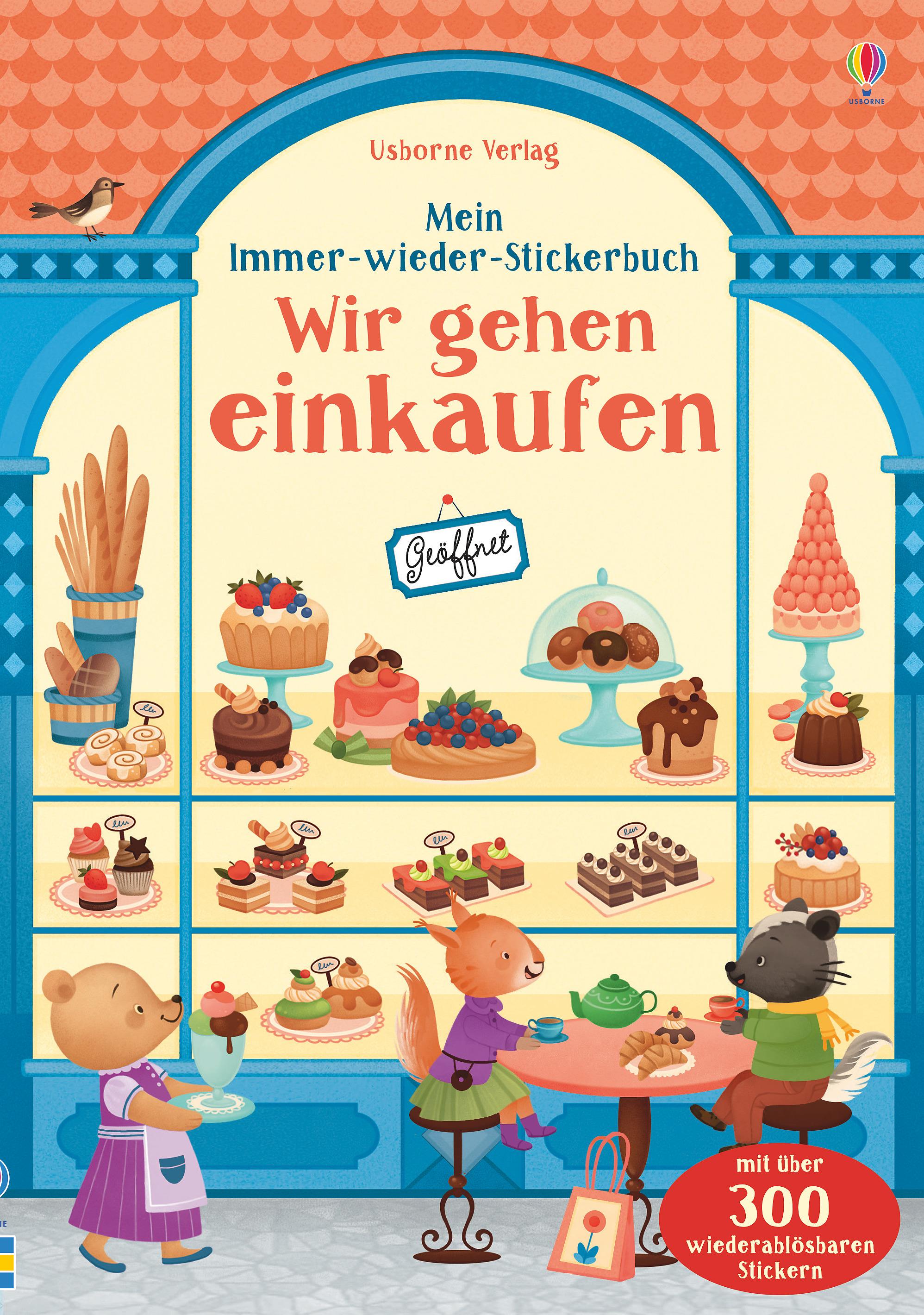 Vorderes Coverbild Mein Immer-wieder-Stickerbuch: Wir gehen einkaufen