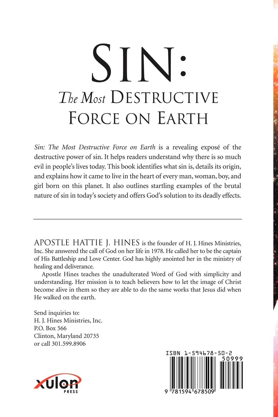 Rückseitencover Sin: The Most Destructive Force On Earth