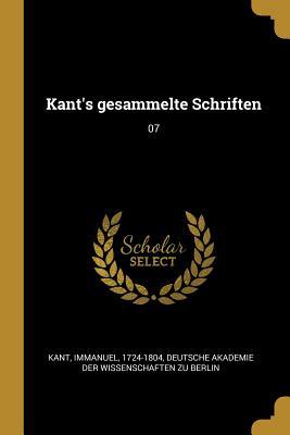 Vorderes Coverbild Kant's Gesammelte Schriften: 07