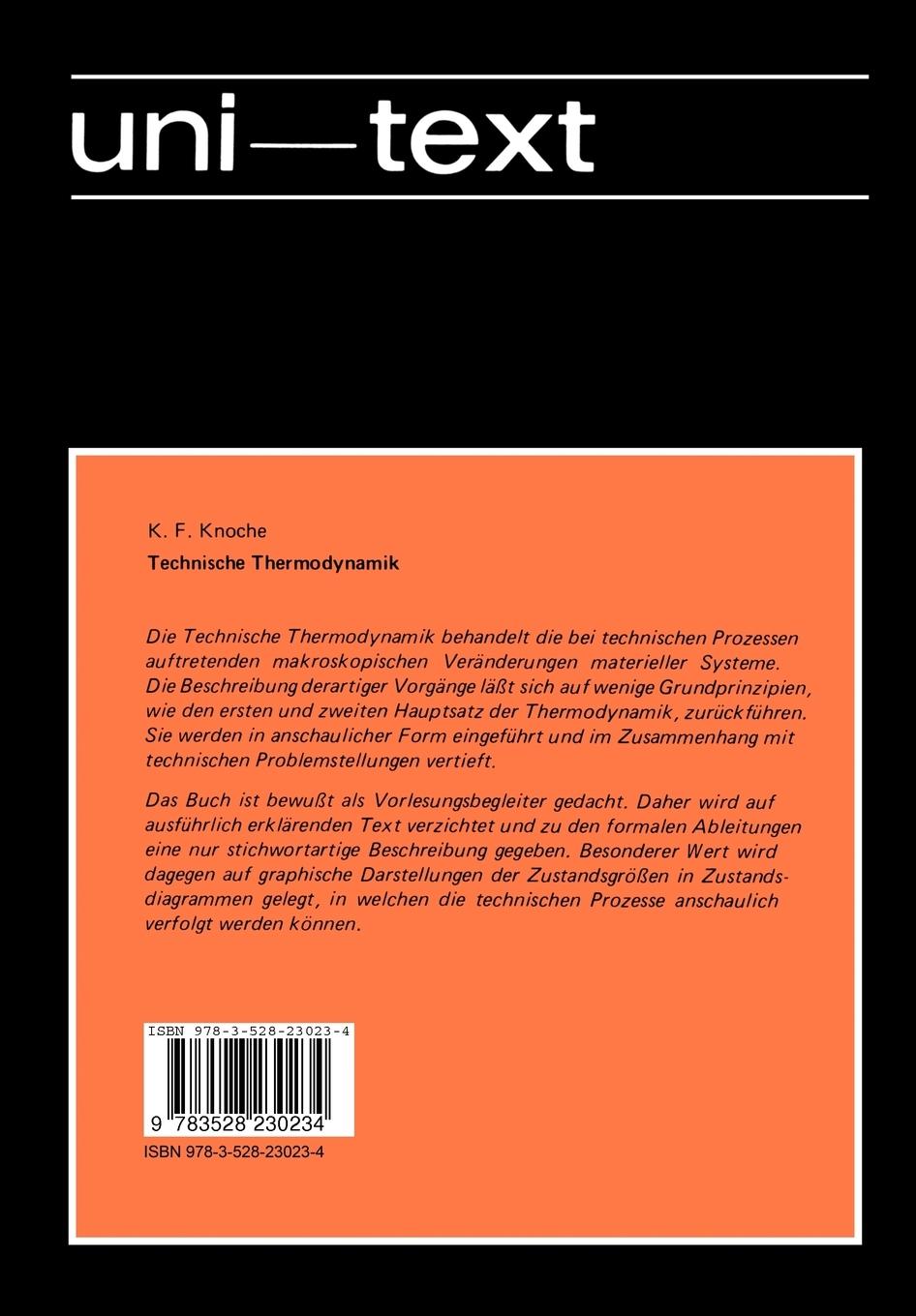 Rückseitencover Technische Thermodynamik