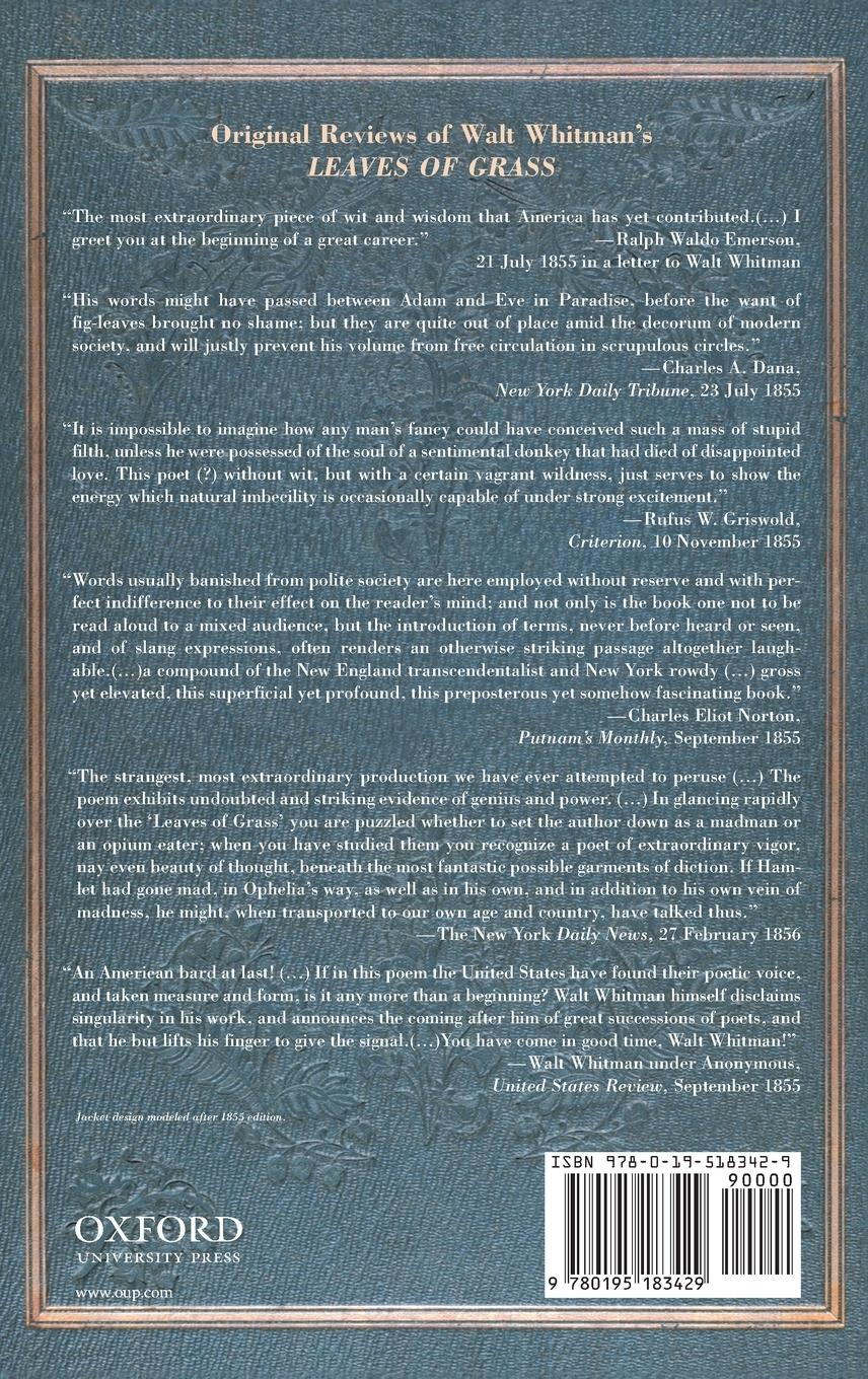 Rückseitencover Walt Whitman's Leaves of Grass