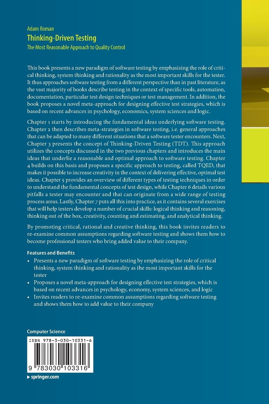 Rückseitencover Thinking-Driven Testing