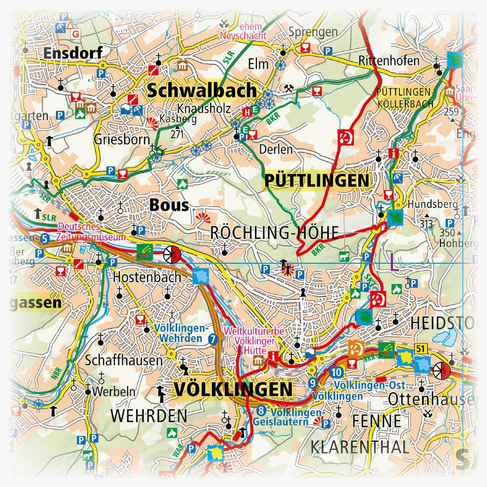 Beispielinhalt (Bild) Saarland 1:100 000