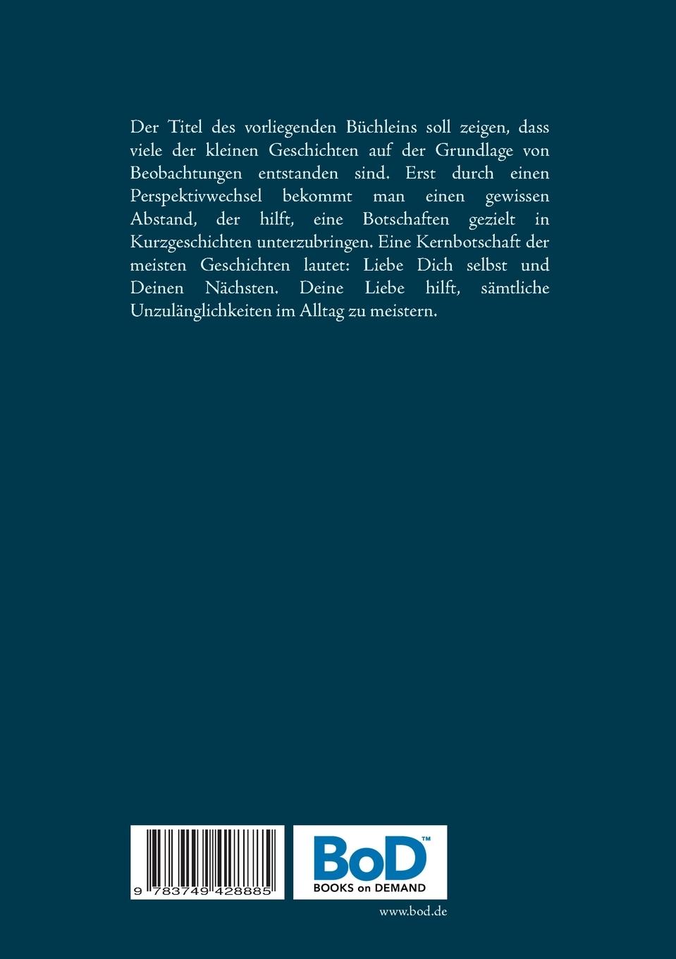 Rückseitencover Von oben ist auch eine Perspektive