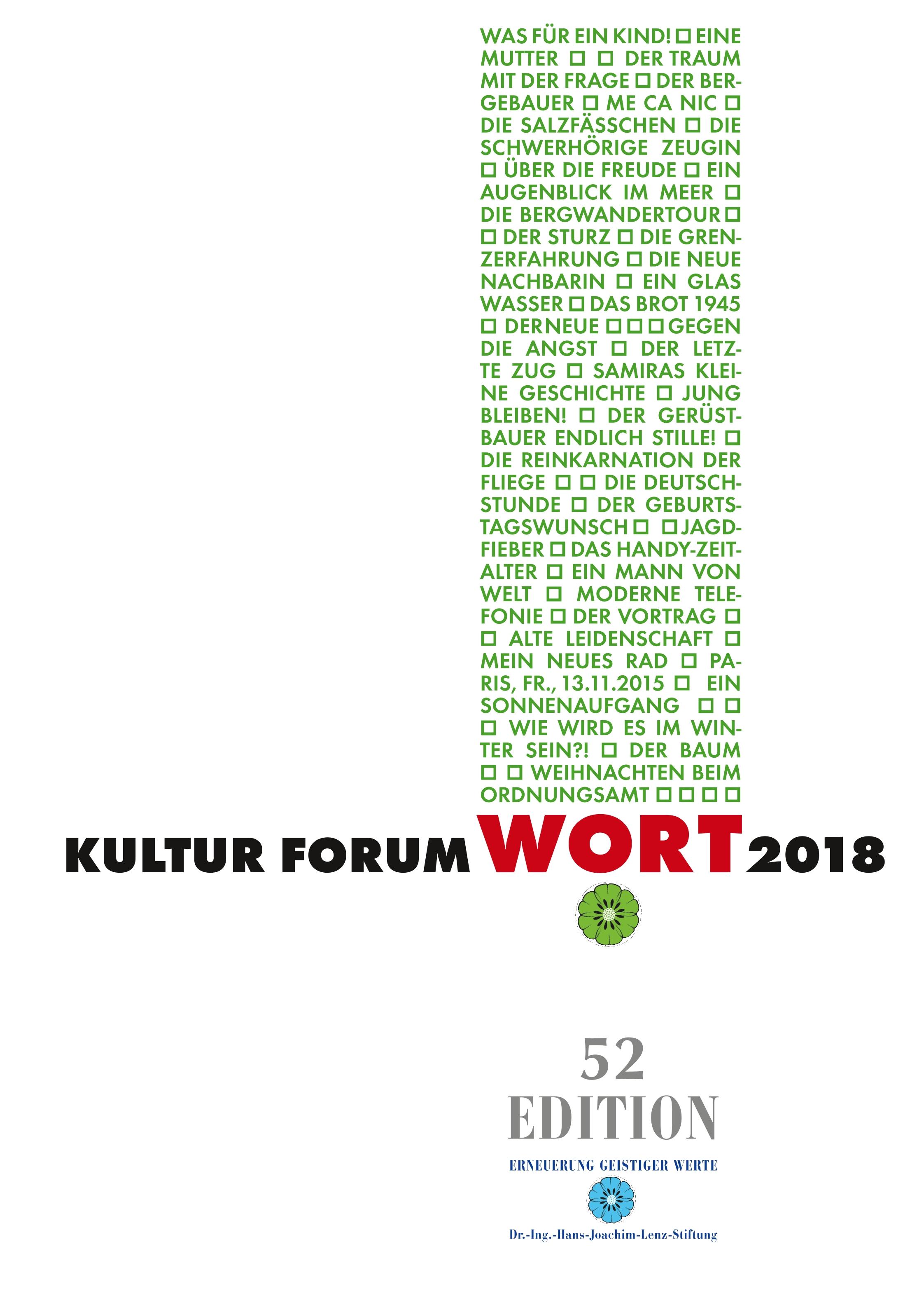Vorderes Coverbild Kultur Forum WORT