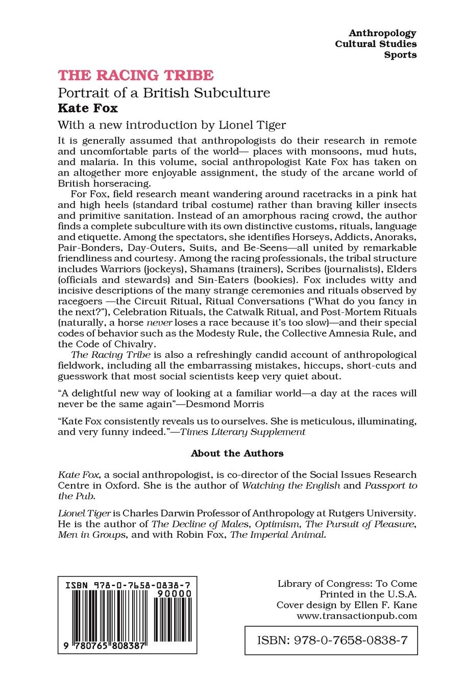 Rückseitencover The Racing Tribe