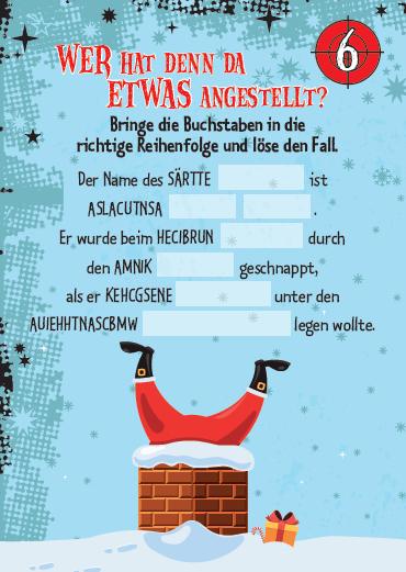 Beispielinhalt (Bild) Krimi-Adventskalender to go