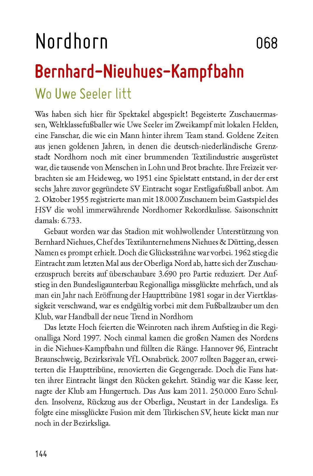 Beispielinhalt (Bild) Fußballheimat Niedersachsen & Bremen