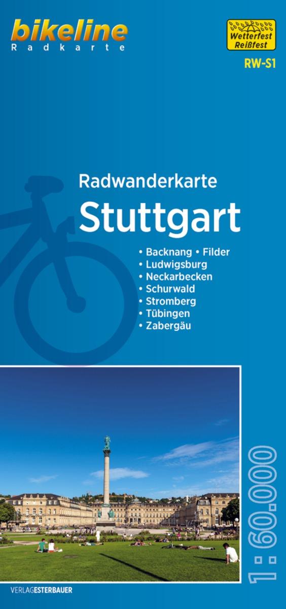 Vorderes Coverbild Bikeline Radwanderkarte Stuttgart 1 : 60 000